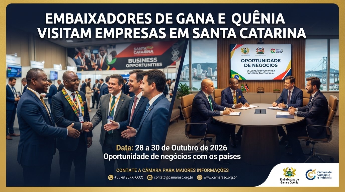 Visita do embaixador de gana e Quenia a santa Catarina